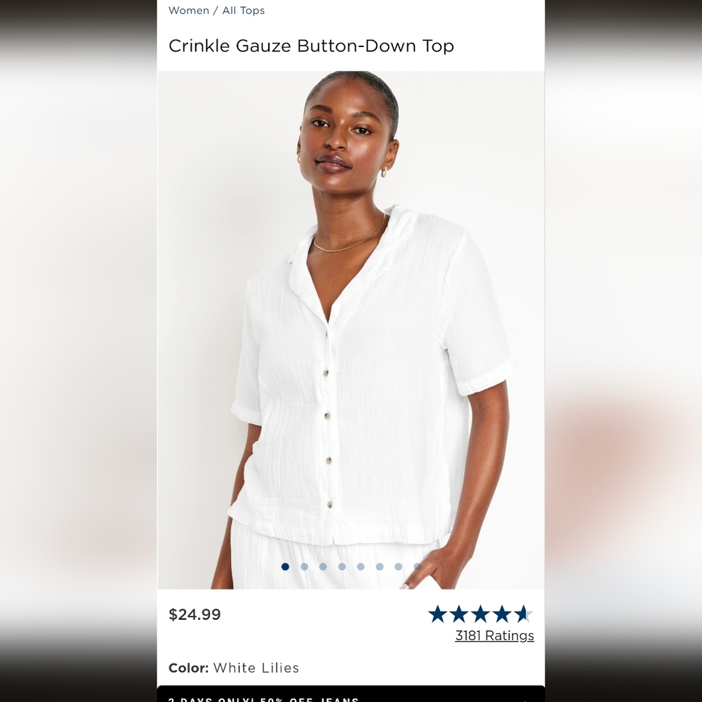 SET OF 2 Gauze Button Down Tops